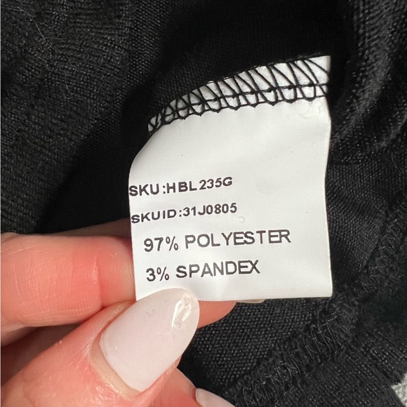 NWOT CHICME BLACK LONG SLEEVE MOCKNECK BLOUSE W/ BLING, LACE AND COLD SHOULDERS - Picture 8 of 8